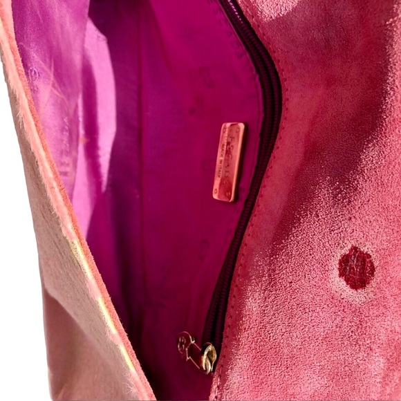 ESCADA pink with metallic gold accents pony handbag - Picture 11 of 12